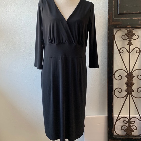 Clara Sun Woo Dresses & Skirts - Clara Sun Woo 3/4 Sleeve Little Black Dress V-Neck